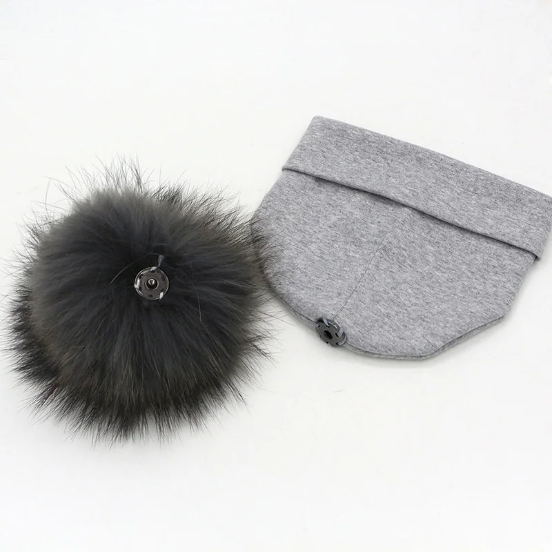 Детская шапка GZHILOVINGL с помпоном из натурального меха 5 2 года|pom pom hat|pom hatsknit beanie hat |
