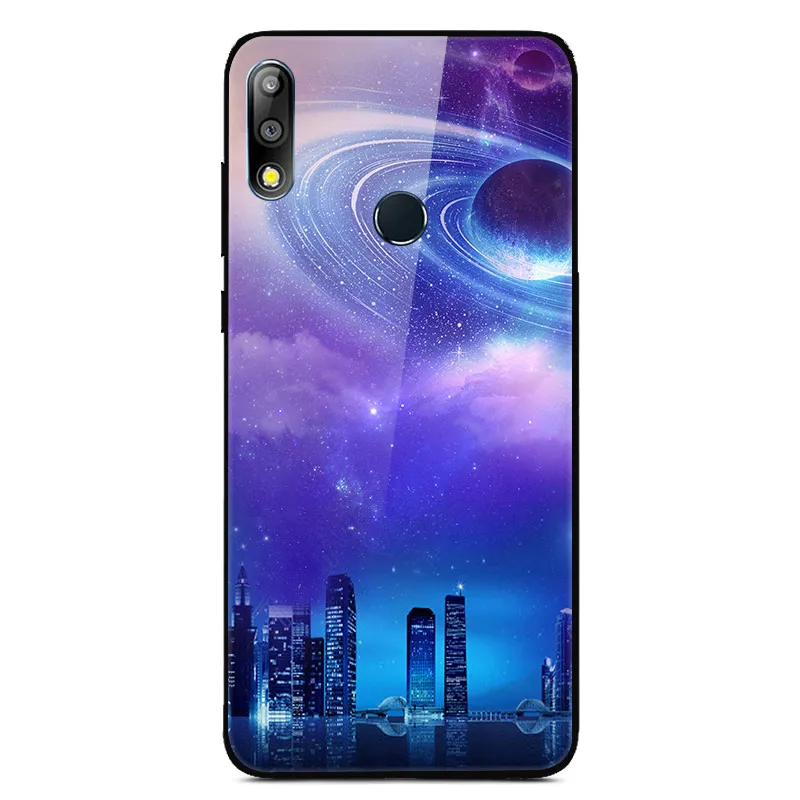 Для Asus Zenfone Max Pro M2 ZB631KL чехол из закаленного стекла с изображением планеты космос, стеклянный чехол на заднюю панель для Asus ZB631KL ZB 631KL ZB 631 KL - Цвет: 01