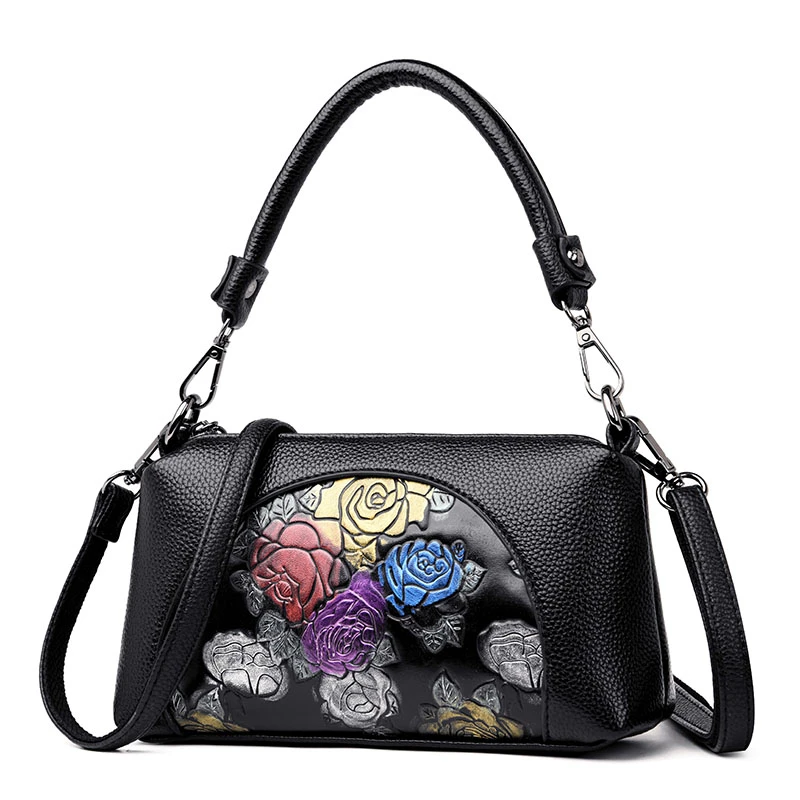 Floral Bags For Women 2019 Leather Luxury Handbags Designer High Quality Shell Bag Chinese Style Sac A Main | Багаж и сумки