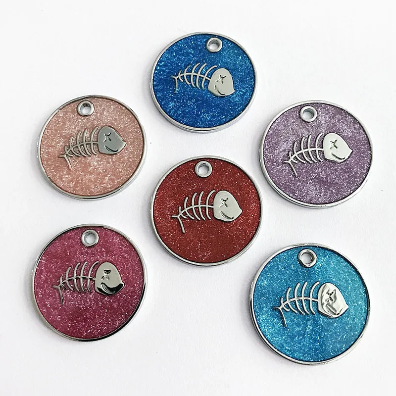 Бирки для собак с гравировкой имени кошки щенка ошейник бирка подвеской кость