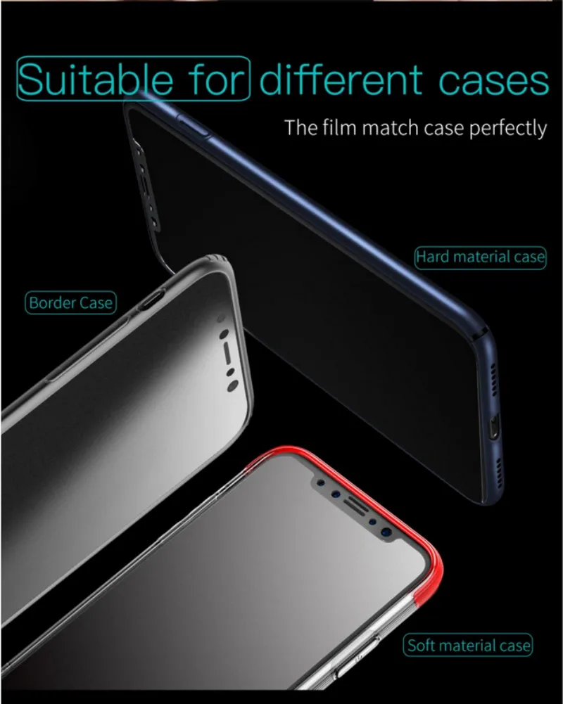 Закаленное стекло baseus для iPhone X, защитная ультратонкая 3D Защитная пленка с боковым краем 9H для iPhone 10