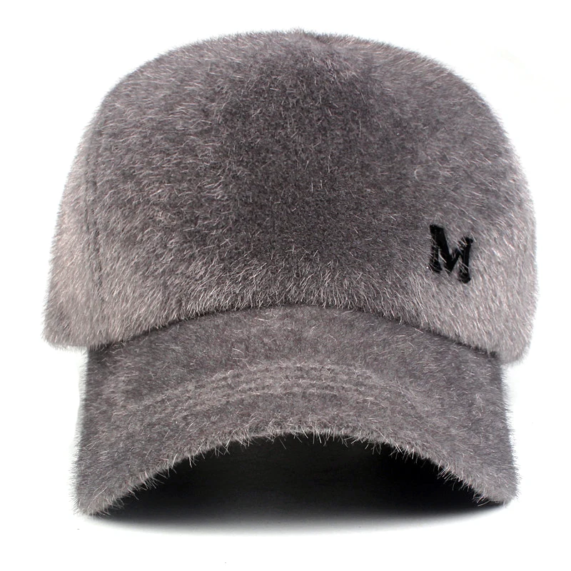 Xthree зимняя бейсболка из искусственного меха норки Кепка шляпа Повседневная gorras 5