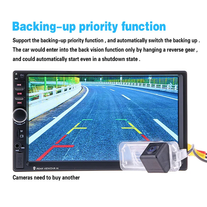 Автомобильный видеоплеер с сенсорным экраном 7 ''HD Bluetooth стерео радио