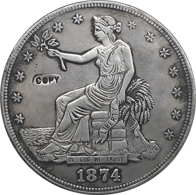 

Копия монеты в долларах 1874