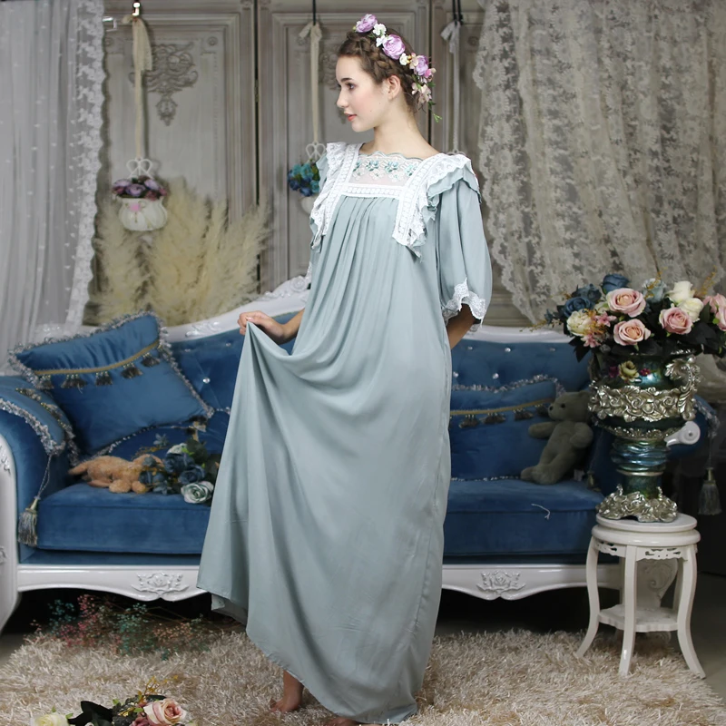 Sleepwear Women Nightgown Beautiful Loose Ladies Homewea Long Dress | Женская одежда