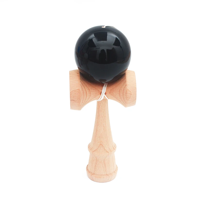 Black Деревянные игрушки спортивная игрушка для игр на открытом воздухе шар Kendama PU краска 18,5 см струны профессиональные игрушки для взрослых для спорта и отдыха - Цвет: Black