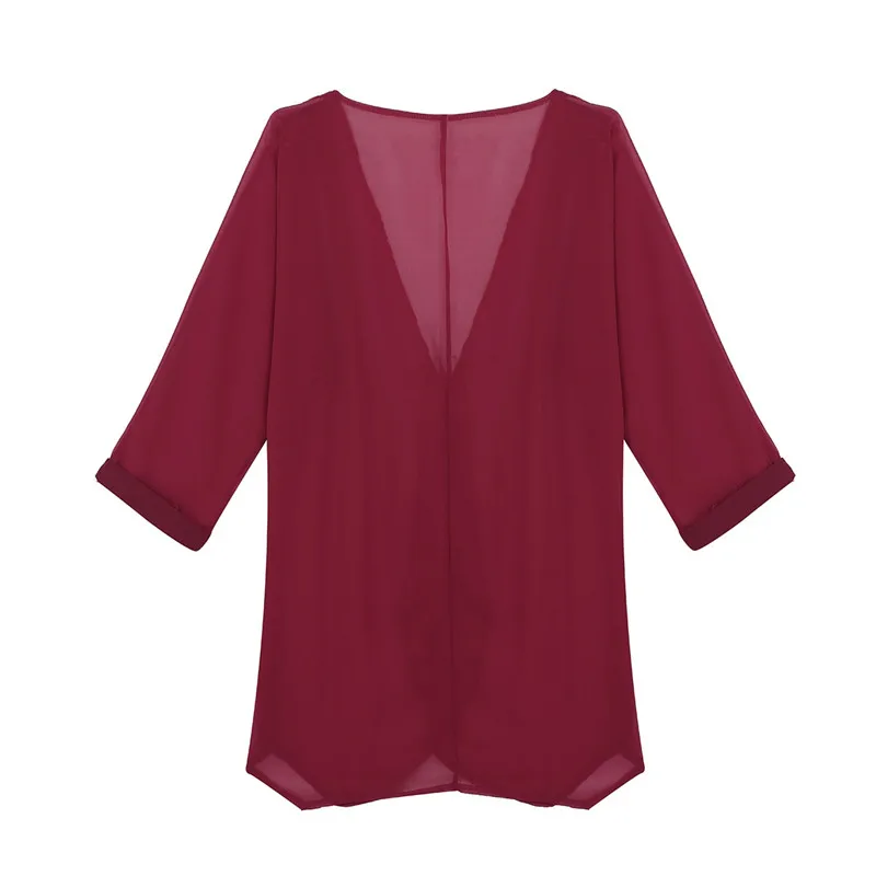 Женский свободный кардиган с длинными рукавами открытой передней и