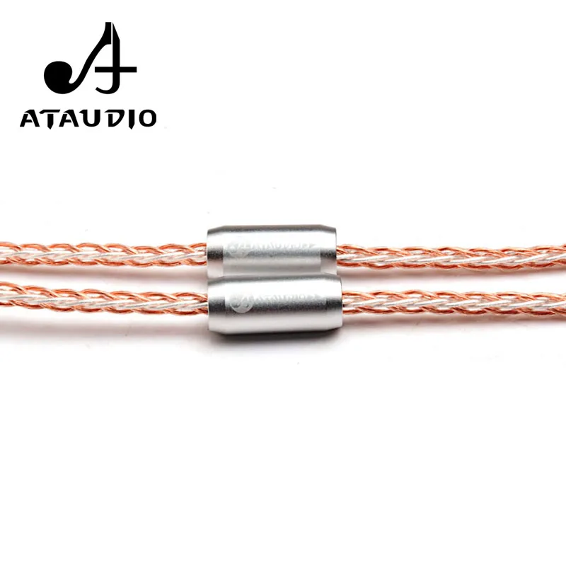 ATAUDIO Hifi XLR кабель 7N OCC серебристый и медный 3 контактный 2XLR штекер гнездо 1 м 2