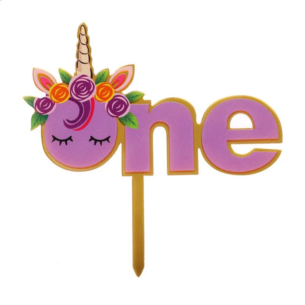 Cake Topper 3 1 Набор, топперы для торта, Радужные облака, воздушные шары, флажки для торта, кексы, топперы для детей на день рождения, радужные единороги, вечерние украшения для торта, babyshower - Цвет: Cake Topper 3