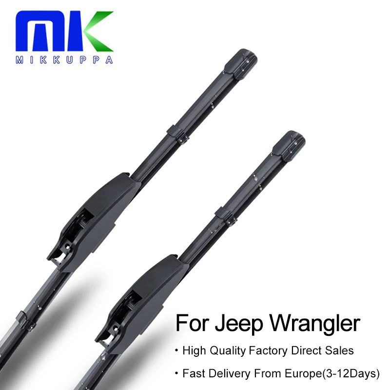 

Mikkuppa лобовое стекло Передние и задние щетки стеклоочистителя для Jeep Wrangler Fit Hook Arms с 1987 по 2018 год