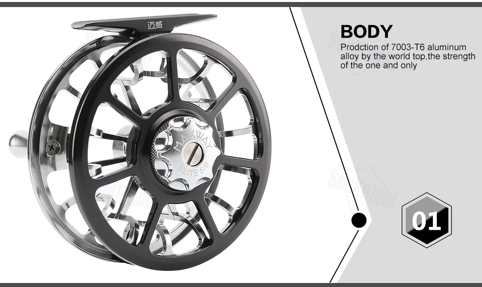 SeaKnight катушка для ловли нахлыстом MAXWAY Elite 5/6 3BB 1:1 Антикоррозийная левая/правая 146 г ультра-светильник полностью металлическое колесо для ловли нахлыстом