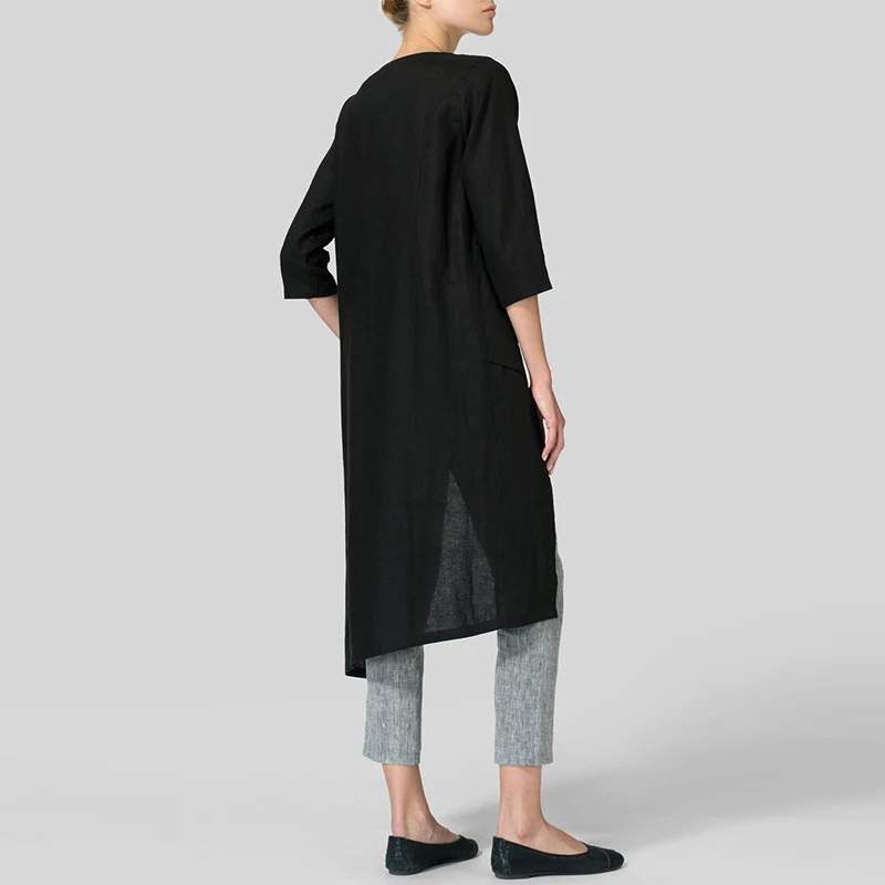 VONDA, модные женские блузки, рубашка,, Ретро стиль, круглый вырез, неровный подол, 3/4 рукав, повседневные рубашки, сексуальные, Blusas Femininas размера плюс, Топ