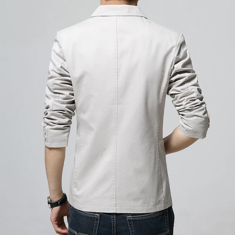 Fashion Blazer Mens Slim Fit Masculino Business Casual Stylish Spring Autumn Solid Color Blazers | Мужская одежда