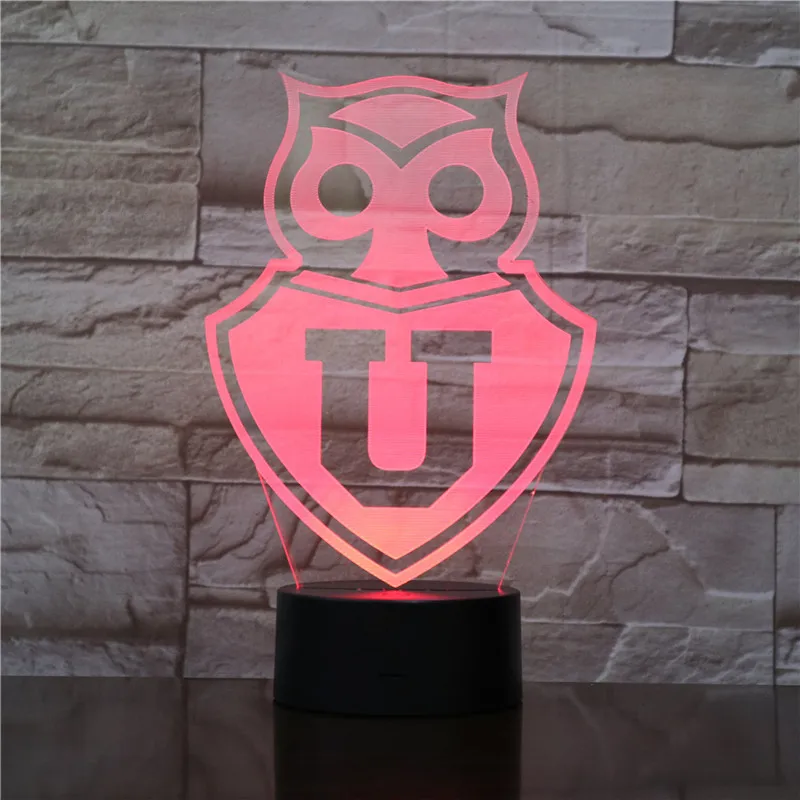 Новая сова новинка 3D лампа в виде животного светодиодный чное USB светодиодное