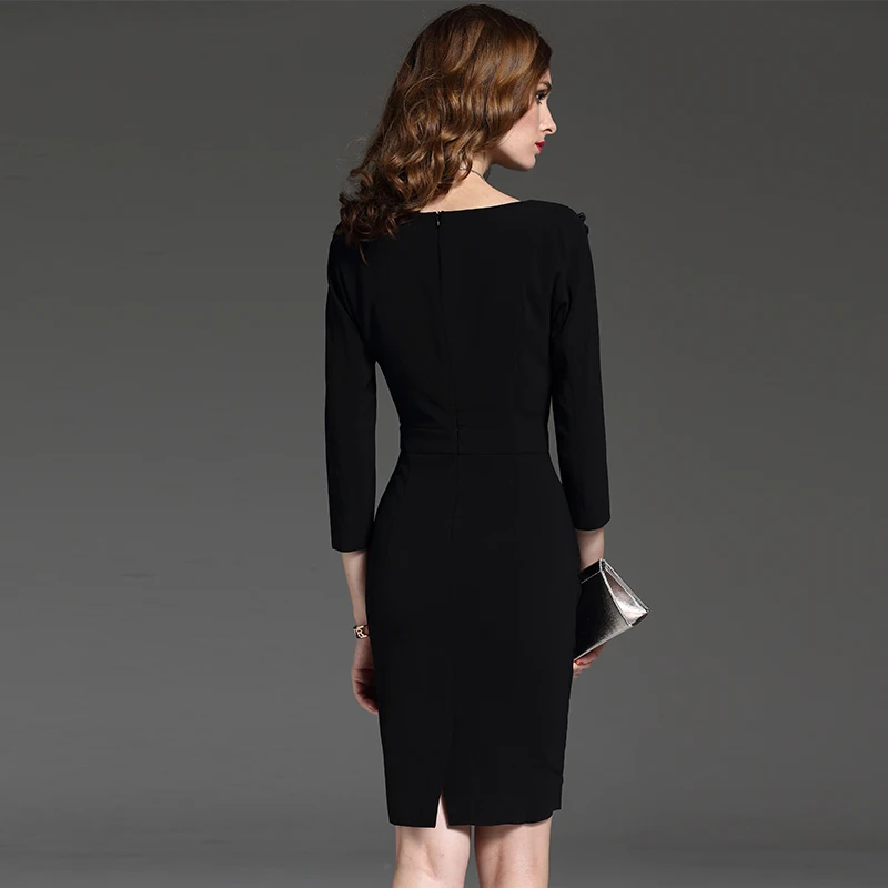 BACKFLY Элегантный Тонкий Bodycon сексуальные очаровательной платье Для женщин