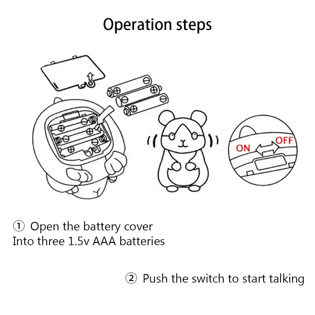 Новинка 2019 говорящая Мышка для хомяка плюшевая игрушка домашних животных