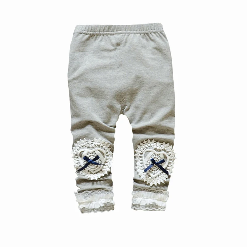 Модные детские штаны леггинсы популярные кружевные брюки с принтом принцессы