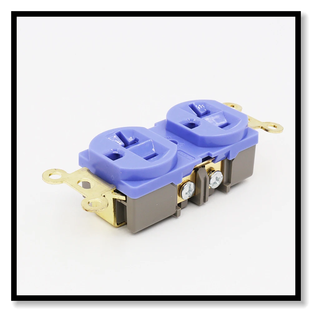 ISF0008 медное позолоченное настенное выходное шасси HIFI US AC Power duplex