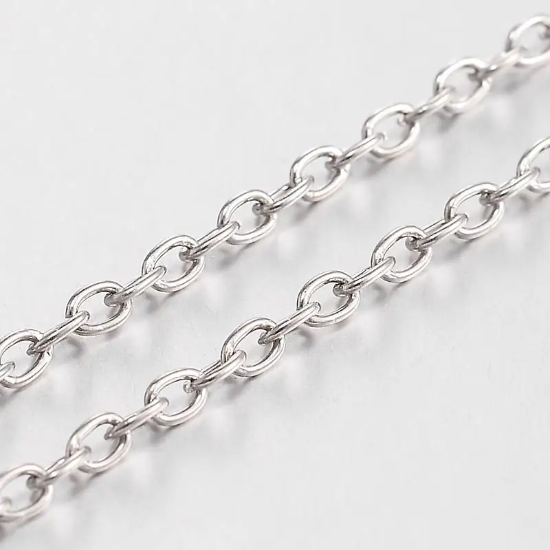 

100Strands Alloy & Iron Cable Chain Necklace Makings, With lobster Claw Clasps, Metal, 32.7"