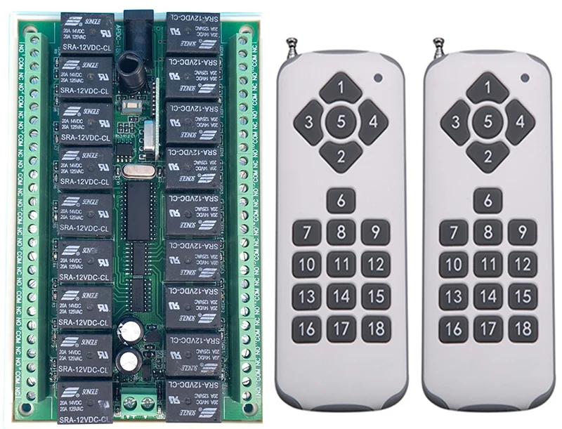 DC12V 24V 18 CH 18CH RF Беспроводной дистанционного Управление светильник выключатель
