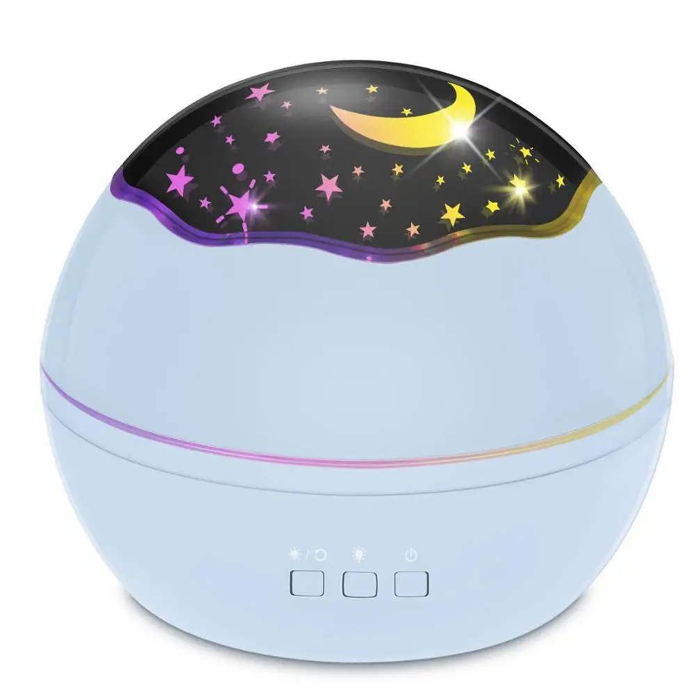 light blue Новинка светящиеся игрушки Звезды Луна звездное небо светодиодный Ночной Светильник проектор Батарея USB ночной Светильник шарик творческих детей подарки на день рождения - Цвет: light blue