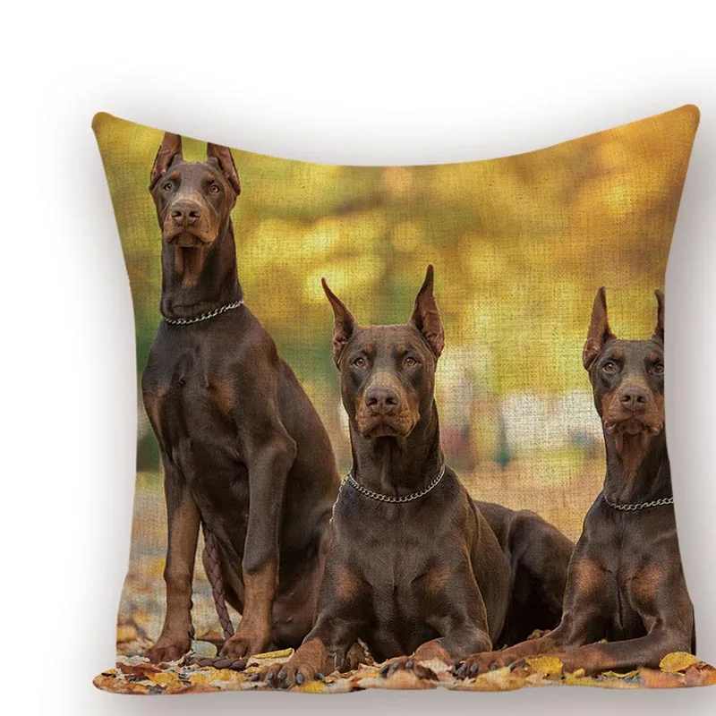 Doberman декоративные накидки на подушки, самоед подушки Чехол Диван животных Собака диванные подушки защитный чехол для телефона украшения дома Наволочки