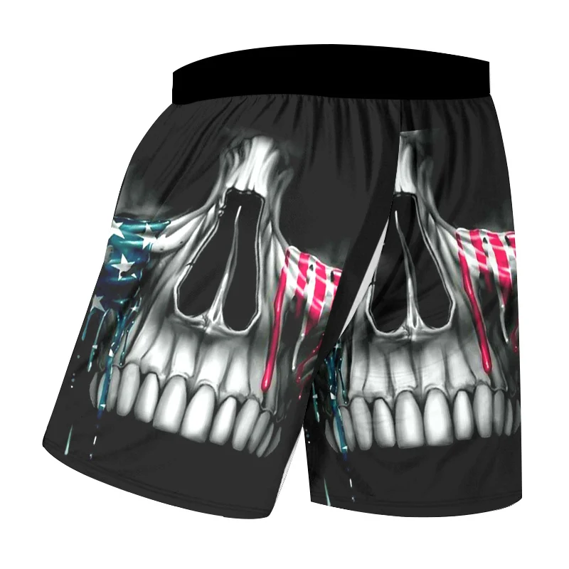 OGKB унисекс прикольные Пляжные шорты с принтом череп зубы 3D доска Bebermuda для Для