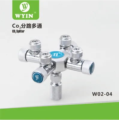 WYIN аквариум многоходовой CO2 разделитель распределитель делитель иглы клапан из нержавеющей стали обратный клапан регулятор для аквариума co2 Регулятор - Цвет: W0204