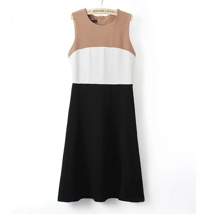 Новое офисное платье женское без рукавов Мини шифоновое летнее с высокой талией