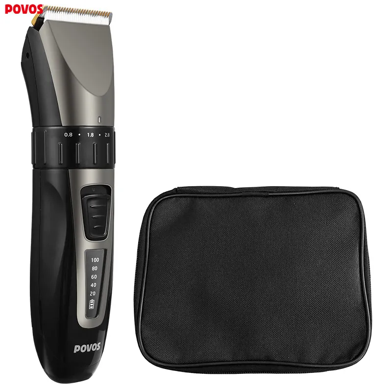 POVOS Электрический Профессиональный Машинка для стрижки бороды Триммер лезвие