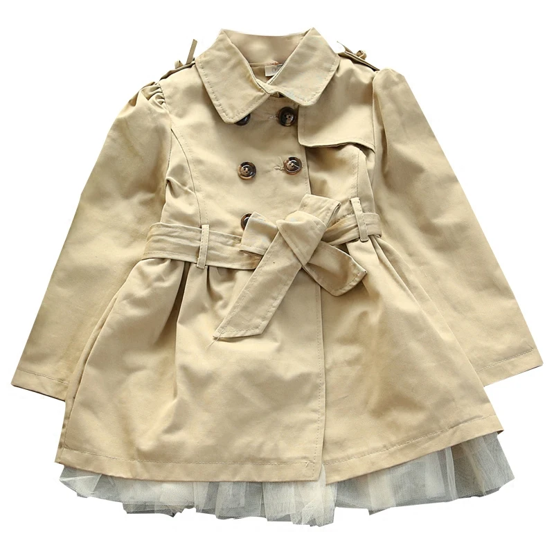 Mihkalev fashion patchwork baby girls winter coats 2017 trench for kids clothes warm children windbreakers outerwear |