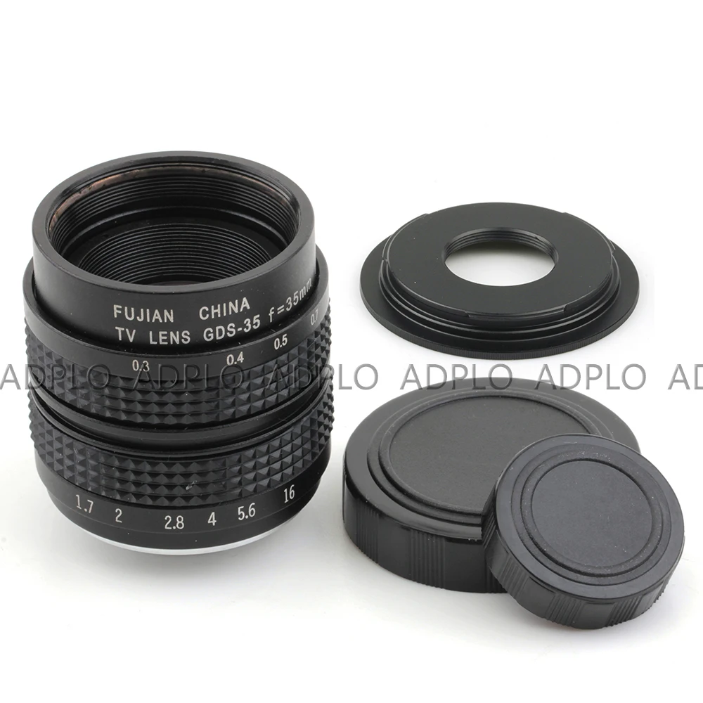 Pixco 35 мм f/1,7 для Nikon 1 MICRO 4/3 для Pentax Q Nex Fuji FX CC телевизионный объектив+ бленда объектива+ макро кольцо+ C крепление к адаптеру камеры