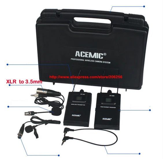 Новинка 2017 года dv 100 диверситивные интервью Беспроводной микрофон для DSLR Камера