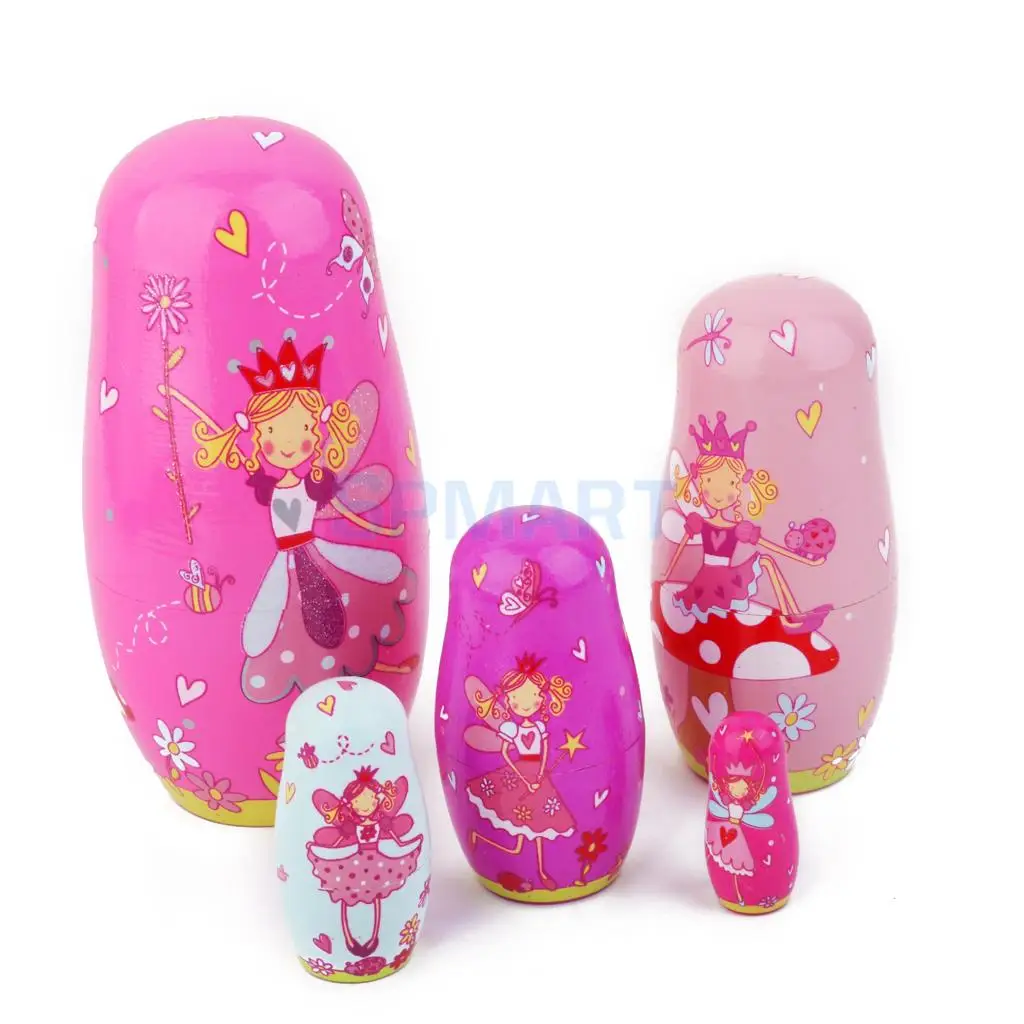 5 шт. деревянные танцевальные русские гнездовые куклы | Игрушки и хобби