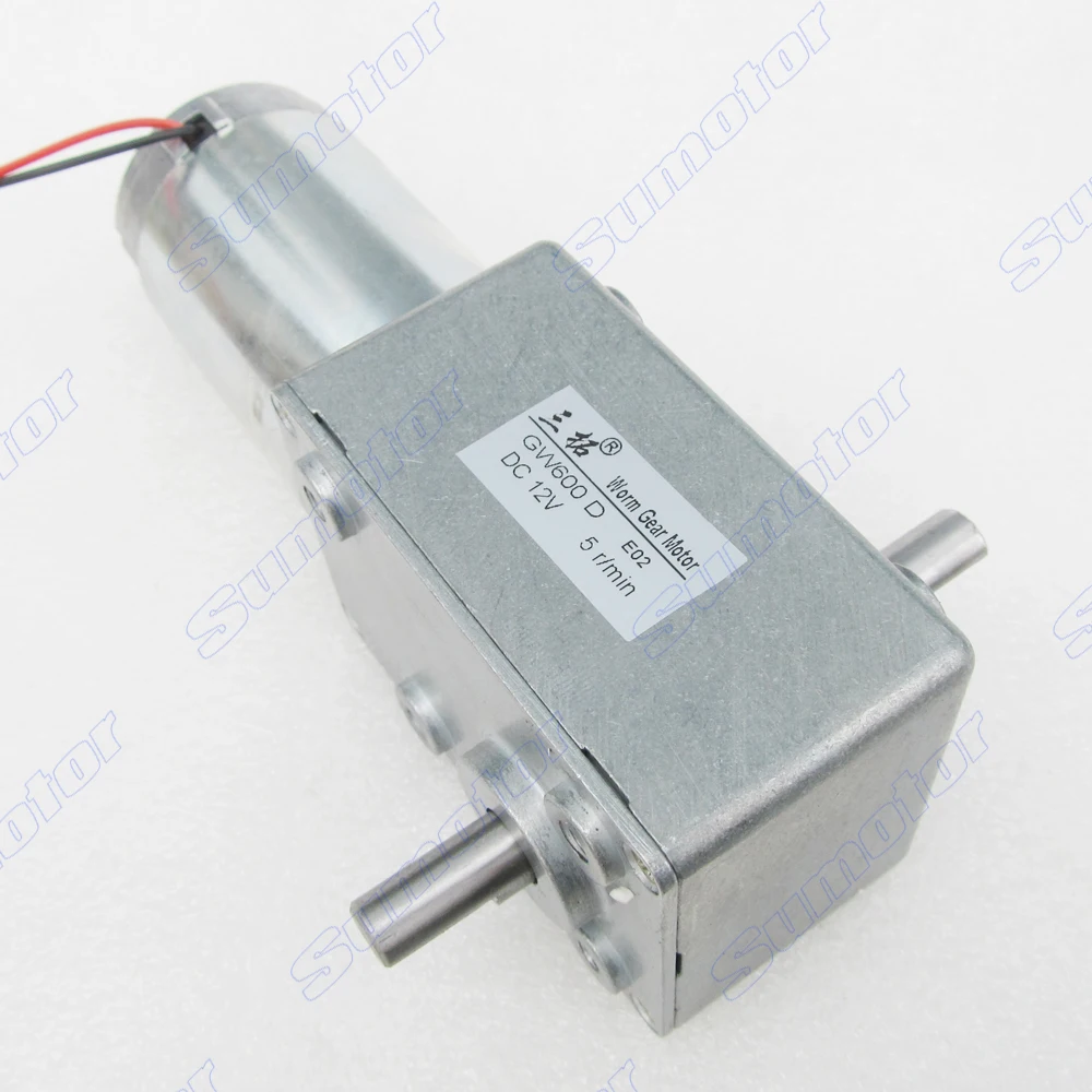 GW600 DC 12V 24V хвостовый вал для кодировщика червячного двигателя электродвигателя с