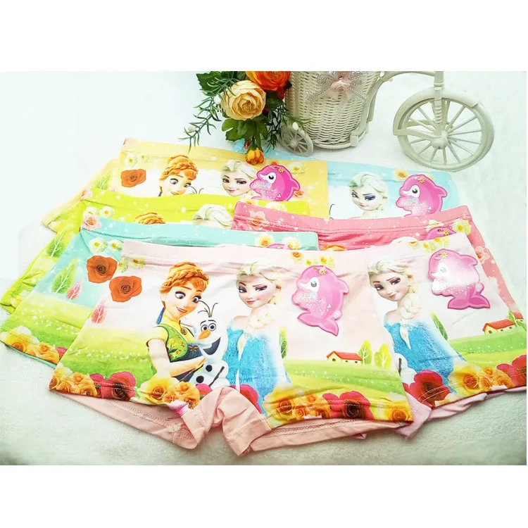 5 шт./лот милые хлопковые трусы-боксеры нижнее белье принцессы для девочек