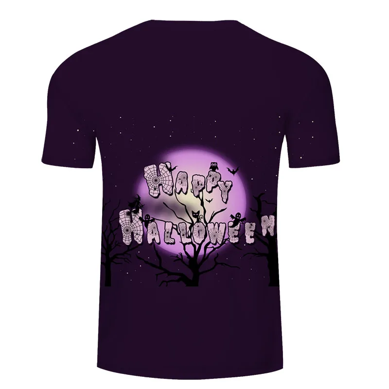 Purple Halloween 3D Print T shirts Men T-shirts Brand Top Tee Streetwear Summer Short Sleeve tshirt O-neck Drop Ship ZOOTOP BEAR | Мужская