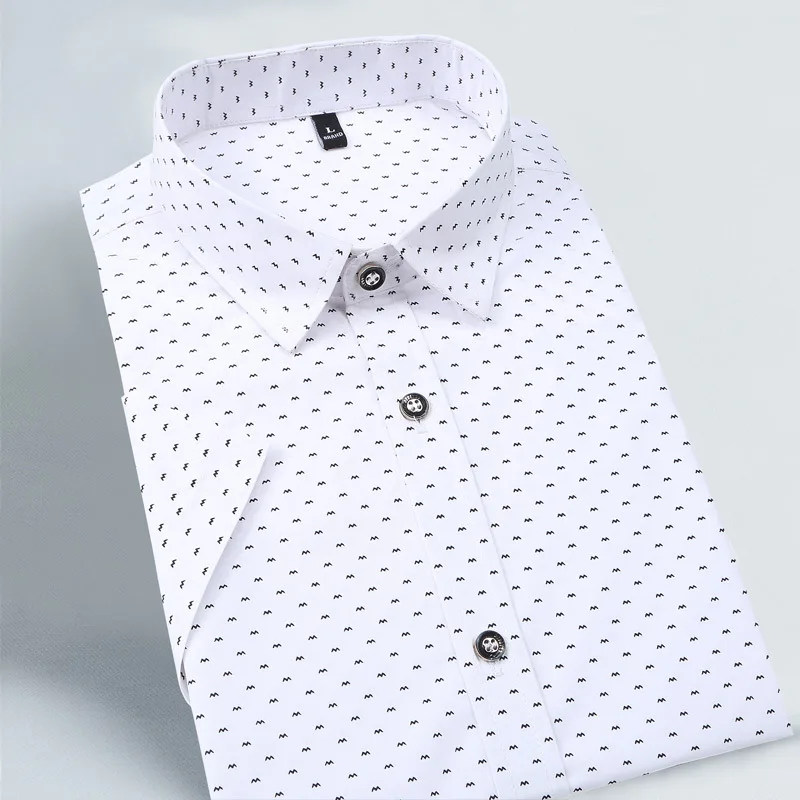 Slim Fit мужской социальной платье в деловом стиле рубашки Формальные горошек Для