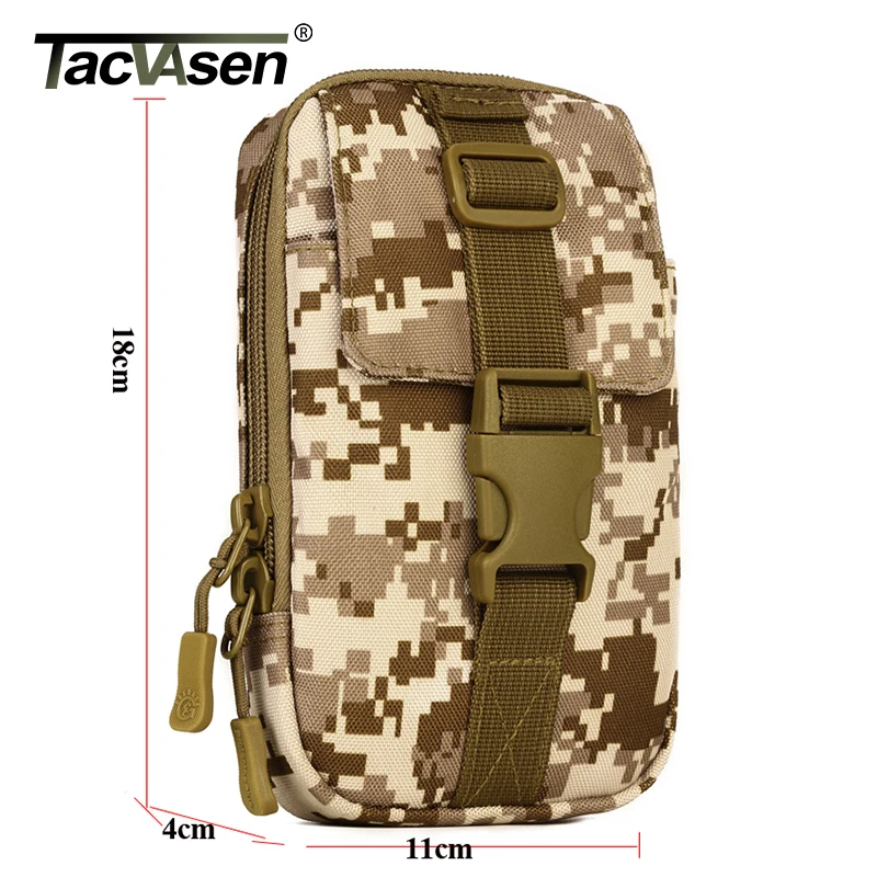 TACVASEN Военная тактика сумка Molle Чехол пояс петли поясная сумка чехол для телефона для смартфона камуфляж нейлон поясная сумка TD-SHZ-002