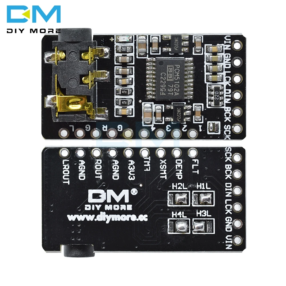 Интерфейс I2S PCM5102 DAC декодер GY модуль плеера для Raspberry Pi pHAT форматная плата