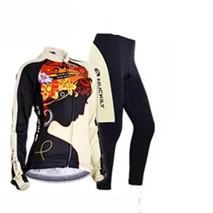 jersey and pants Женская одежда для велоспорта с длинным рукавом,, одежда для горного велосипеда, Триатлон, Майо, ciclismo, велосипедная рубашка, облегающий костюм - Цвет: jersey and pants