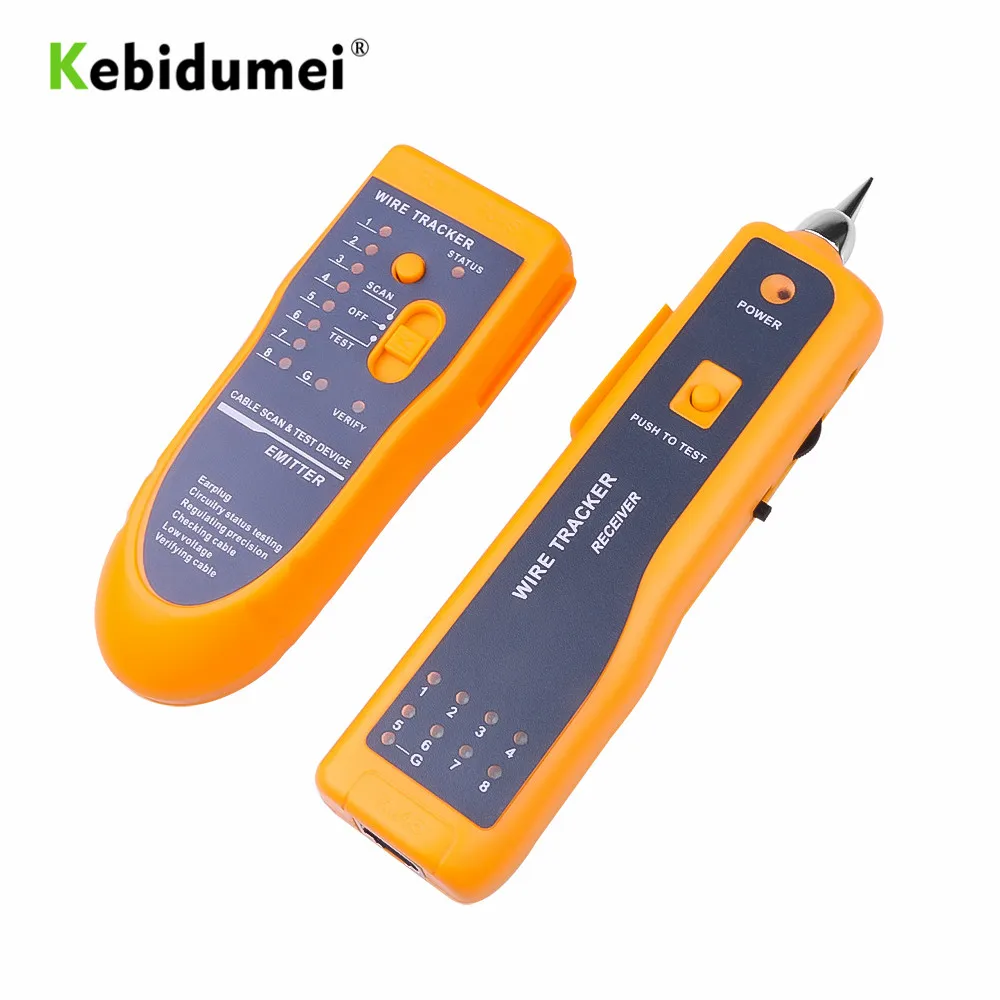 Тестер для телефонных проводов kebidumei RJ11 RJ45 Cat5 Cat6|line finder|telephone wire trackernetwork cable tester |