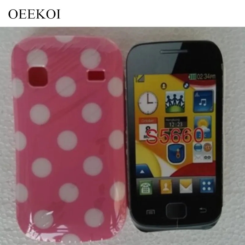 OEEKOI корпус в горошек задняя крышка чехол для samsung Galaxy Gio S5660 мягкий чехол