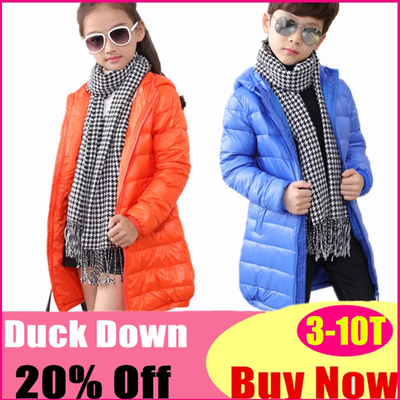 Детские куртки пуховики на утином пуху для девочек детская длинная приталенная