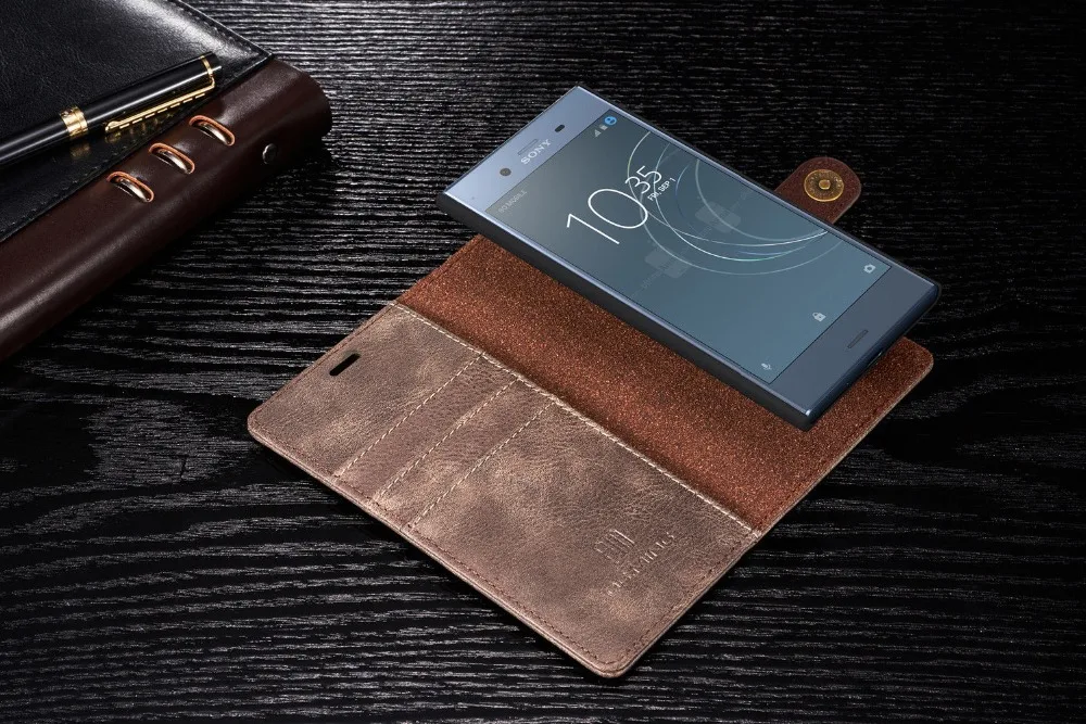 Для sony Xperia XZ XZ1 XZ2 XZ3 Compact pu ретро кожаный чехол-книжка с подставкой съемный магнитный 2 в 1 съемный чехол для карт чехол