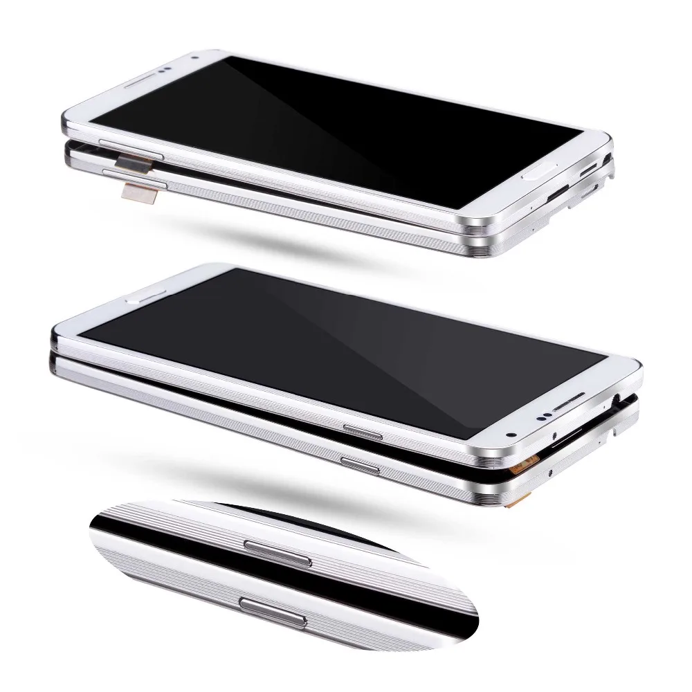 5 7 ''ЖК дисплей для SAMSUNG Galaxy Note 3 ЖК Дисплей Note3 N9005 Сенсорный экран с рамкой N9002