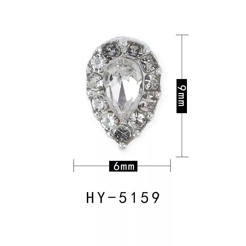 10 шт. очаровательные стразы из хрустального сплава в форме капли украшения для