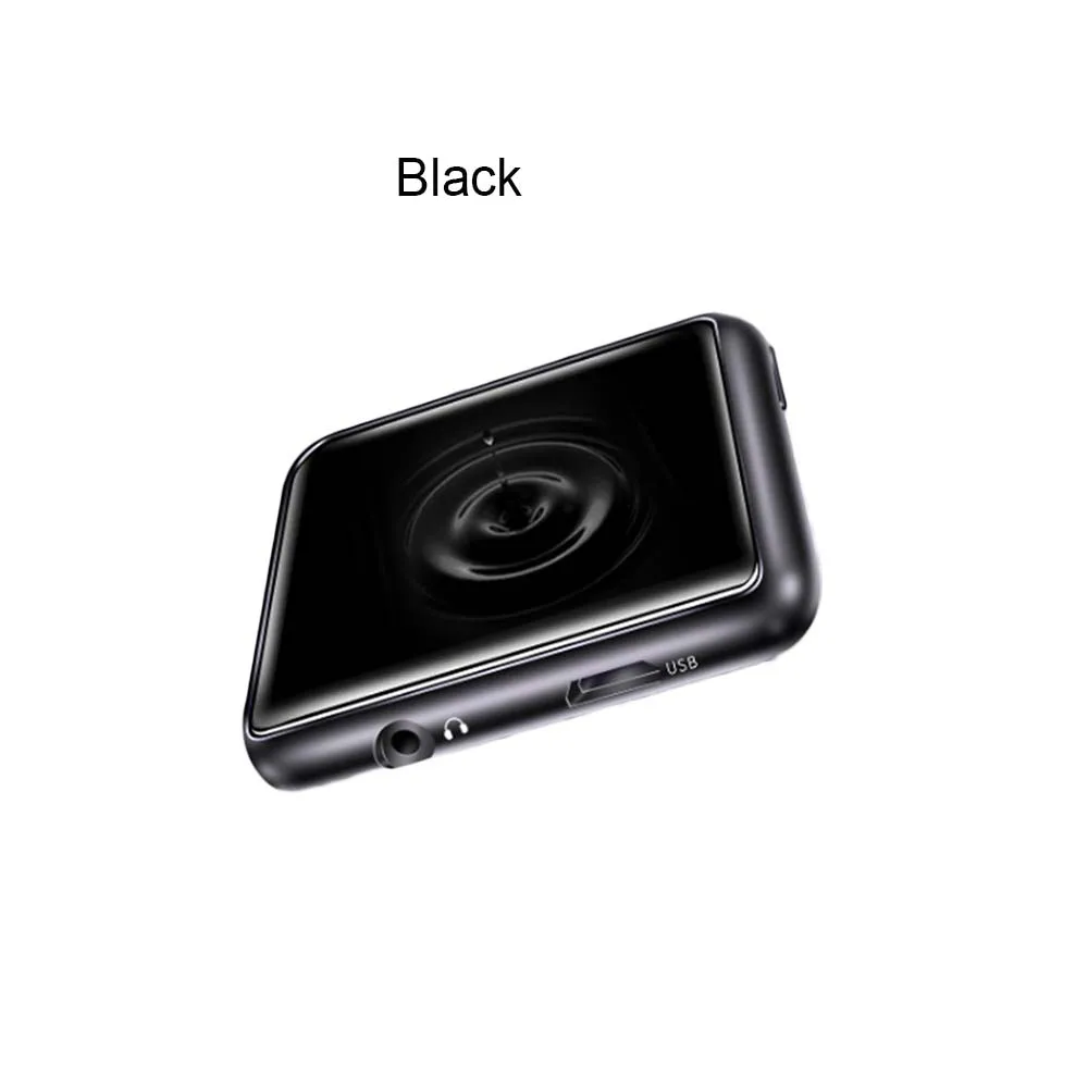 JINSERTA, сенсорный экран, MP3 плеер, Bluetooth 4,1, диктофон, HIFI музыкальный плеер, Mp3, портативный, USB, металл, TF карта, FM, видео, мини - Цвет: black