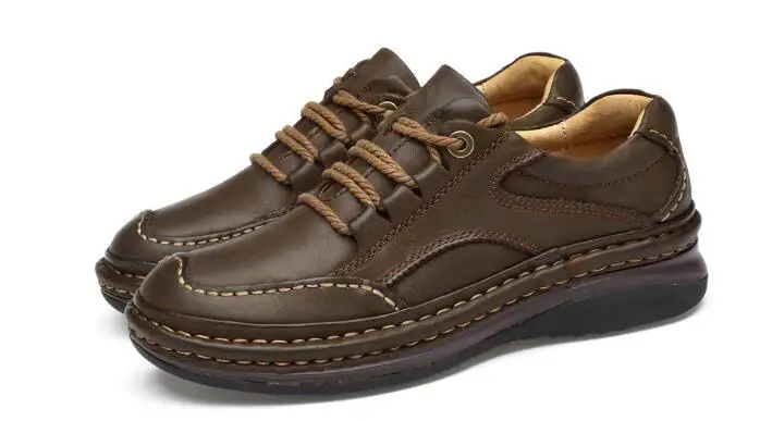 Осень-зима на открытом воздухе; внутренний слой из натуральной кожи; обувь для отдыха из натуральной кожи; расшитые ботильоны с мехом на плюше; Сезон Зима; Мужская обувь сапоги Размеры; большие размеры 37-45