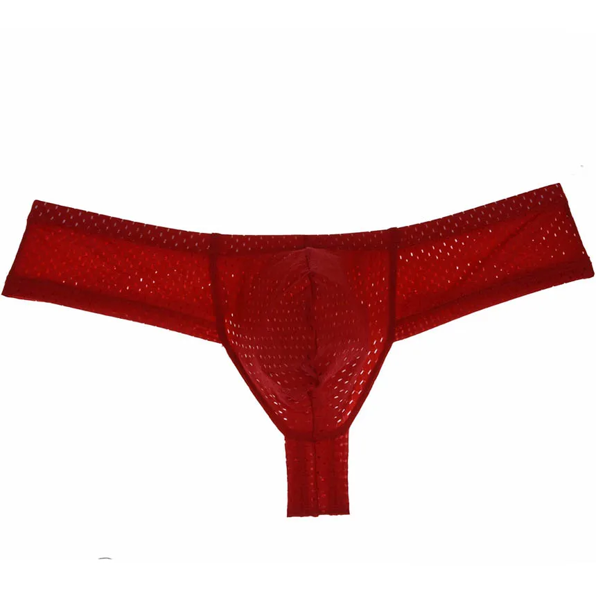 Красный Мужские дышащие мини-боксеры, нижнее белье, Cimfy Bulge Pouch, бикини, боксеры, боксеры, Hombre Ropa Interior Hombre Calecon - Цвет: Красный